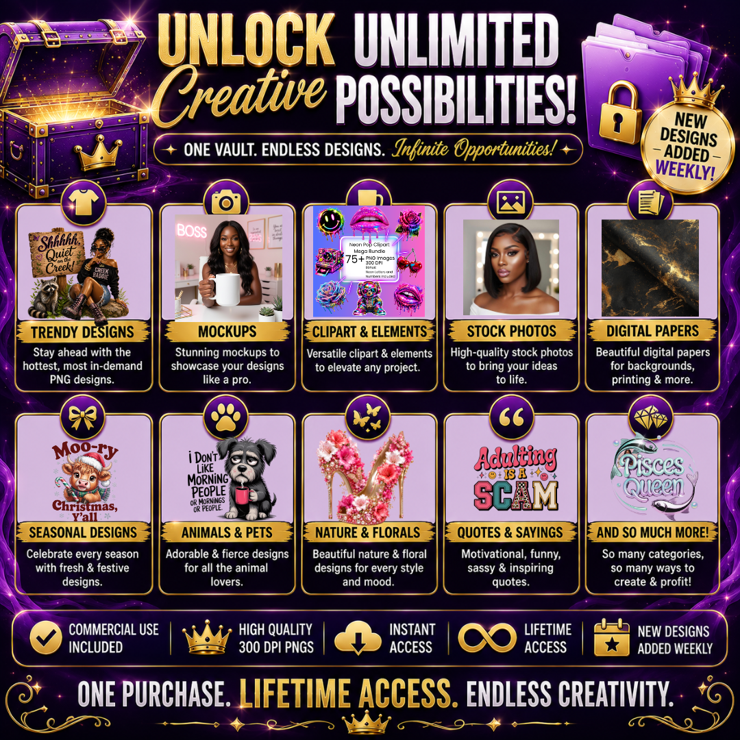 All-Access PNG Vault | Lifetime Digital Design Collection